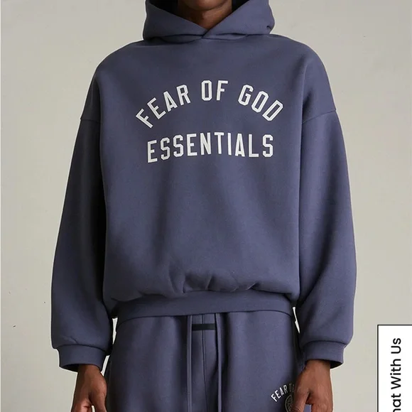 ESSENTIALS Fear of God Essentials Navy Hoodie ✨Authentic✨ - Picture 5 of 6